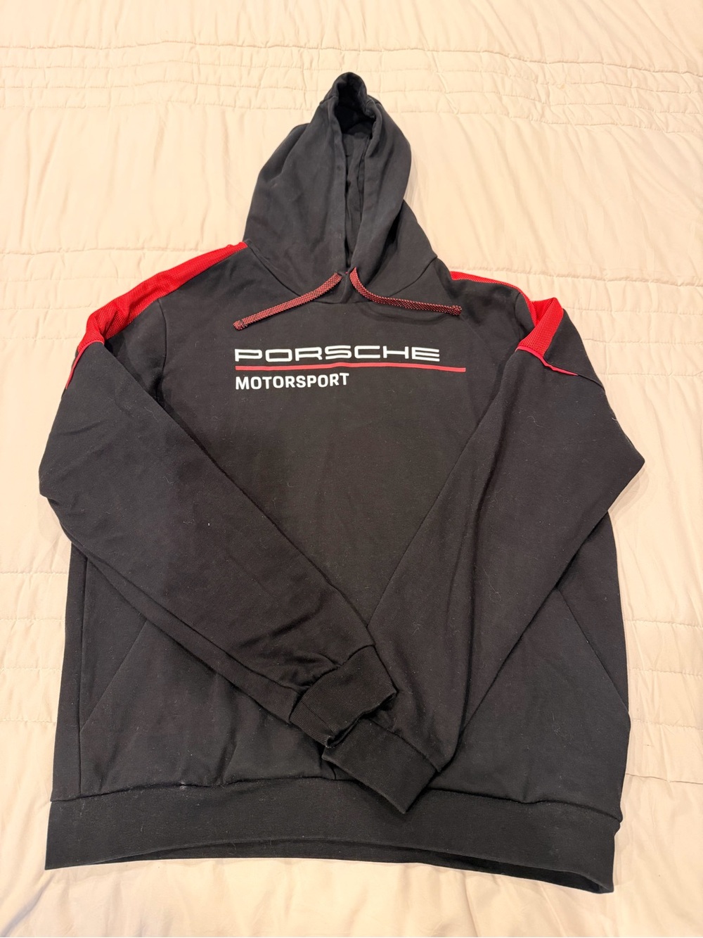 Porsche Design Black Hoodie with Red Accents